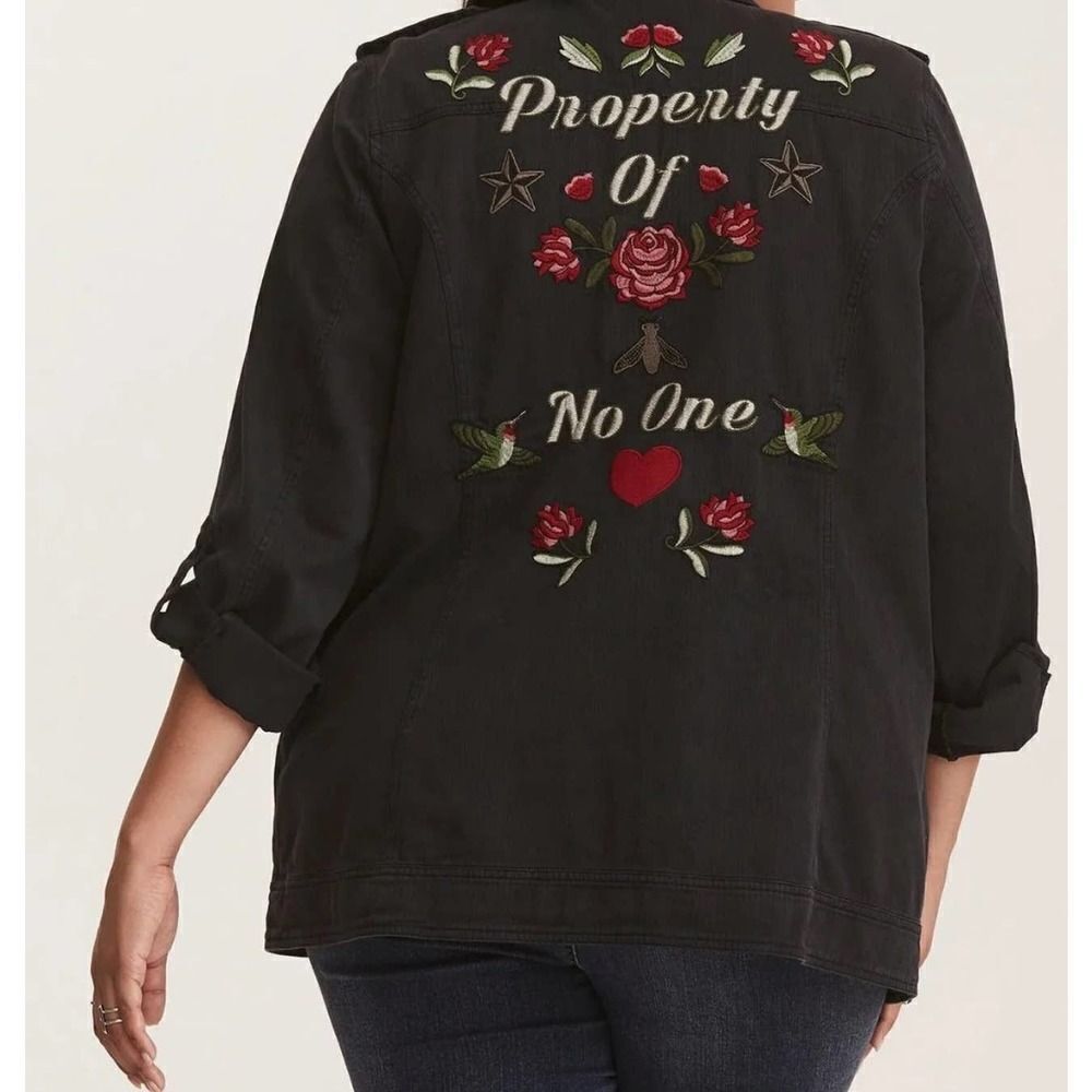 Torrid property of  no one roses black utility Jacket/coat 2